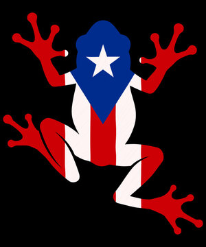 Puerto Rican Coqui Frog Flag Boricua Pride