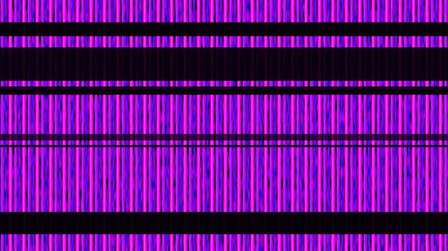 Abstract purple glowing light pattern with glitchy horizontal line effects.
