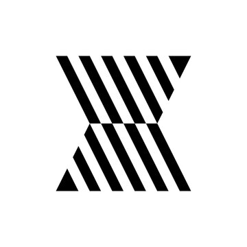 Letter X logo. Icon design. Template elements. Geometric abstract logos