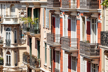 Monaco, Monaco - July 17, 2026: Colorful residential facades with wrought-iron balconies along Rue Terrazzani in La Condamine © Andrei Antipov