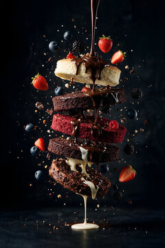 Dynamic cake explosion scene (created by AI)