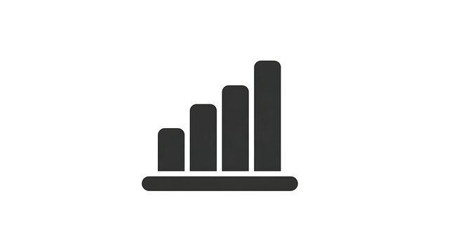 Bar chart icon representing growth and business data analytics with business
