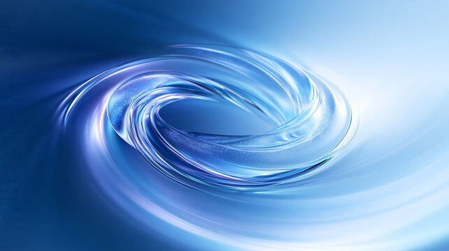 Abstract Blue Vortex and Flowing Energy Light Motion