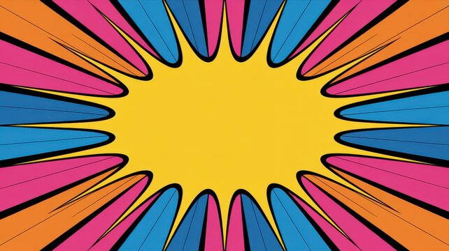 Colorful Comic Style Burst Background