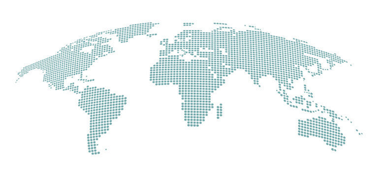 World Map Dots Graphic