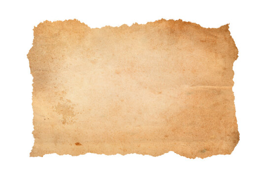 Scroll of old parchment paper isolated on white