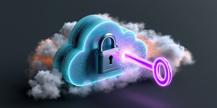 Secure Cloud Computing with a Glowing Key Unlocking Digital Data and Network Protection