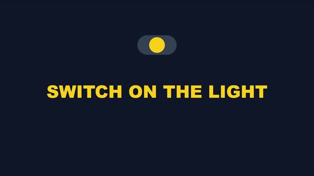 Switch on the light toggle button animation, minimalist ui interaction concept 4k