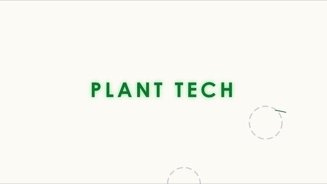 Plant tech minimalist motion with animated circular and clean typography for sustainable agriculture and innovation concepts animation 4k