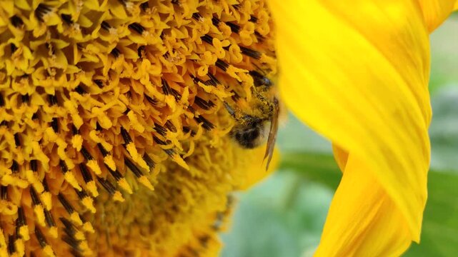 A bee on a sunflower №3