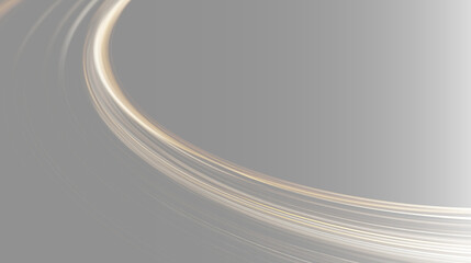 Abstract glowing warm gold orbital stream on black background, luxury light trace overlay. Minimalist dark bronze curve backdrop, elegant corporate VIP presentation slide design PNG © Creative Lab