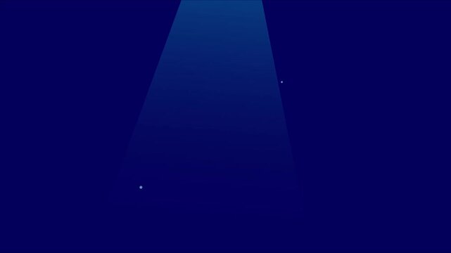 Abstract blue animation 4k background, with glowing particles, and light beam, effect