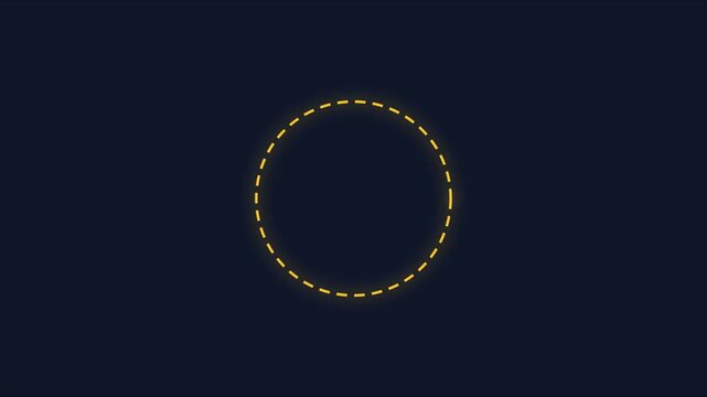 Animated dollar coin with pulsing dashed circle outline for financial ui and business animation 4k finance