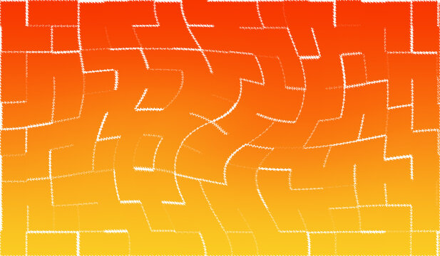 Abstract Orange Gradient Mosaic Network Pattern