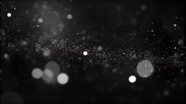 Microscopic particles floating in dark liquid medium