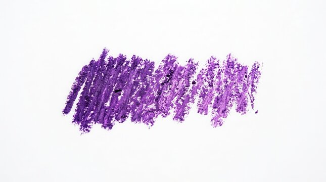 Purple wax pencil scribble texture isolated on a white background.