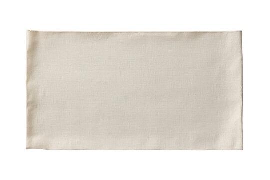 Cream woven rectangular fabric swatch with subtle texture