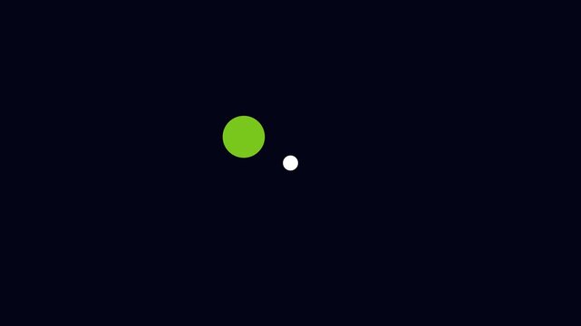 Abstract atomic orbit animation with rotating particles and energy rings 4k