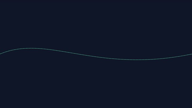 Minimalist abstract sine wave animation on dark 4k background, for technology and, data visualization dark background