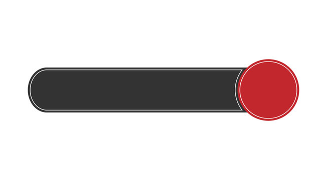 Dark Toggle Switch Slider Icon with Red Control Button and Modern User Interface Setting Design