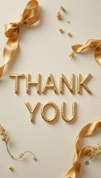 Warm Golden Thank You Concept for Appreciation