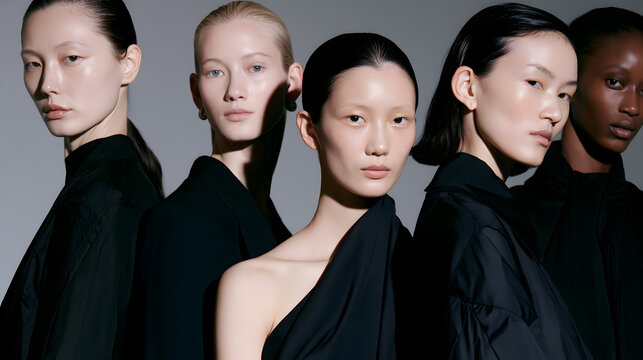 a foursome in minimalist design style