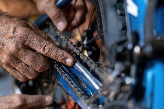 Hand Adjusting Motorcycle Chain