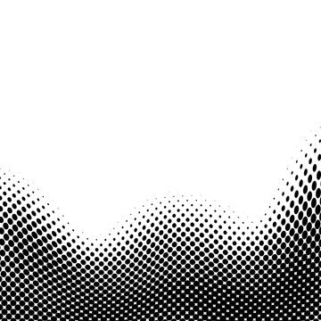 Halftone pattern border illustration 