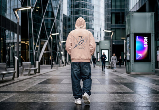 Hoodie Street Style Mockup