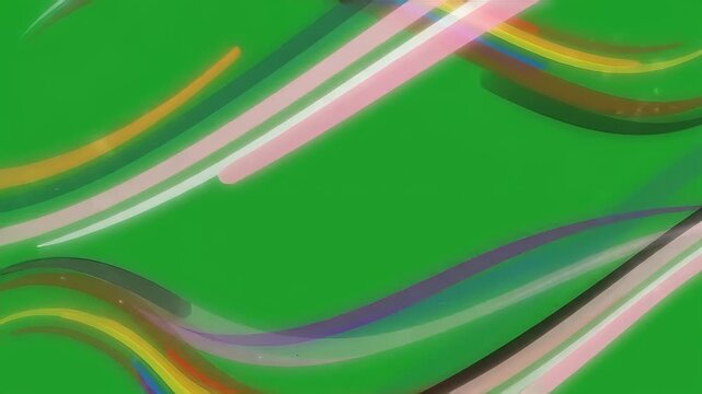 Progress Pride light trails on green screen seamless 4K loop