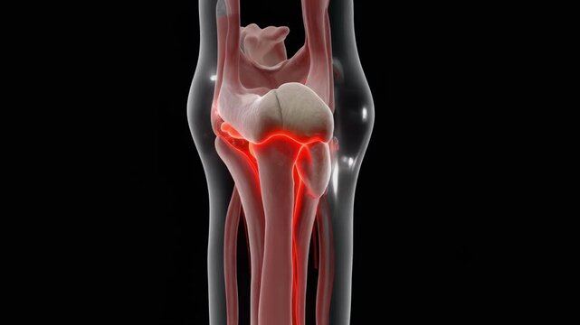 Hypervascular Synovial Villi Beneath Transparent Joint Capsule Showing Thickened Synovial Lining for Medical Education