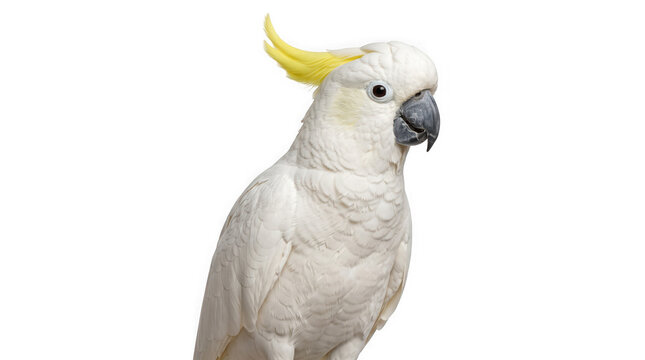 Sulphur-crested cockatoo isolated on white background