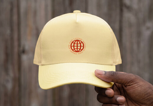 Baseball Cap in Hand Mockup