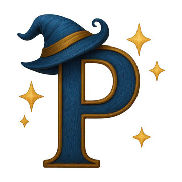 PNG Whimsical letter P illustration