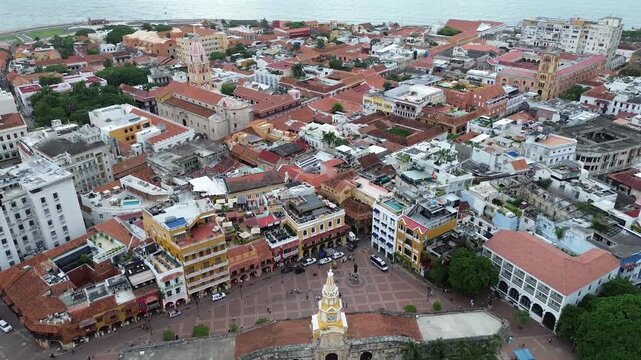 Bocagrande Waterfront and Modern High-Rise Buildings in Cartagena, Colombia &ndash; Drone Aerial View