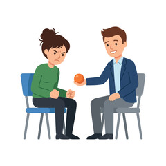 Obraz premium Psychologist Providing Emotional Support to an Angry Woman during a Professional Counseling Session in the Office