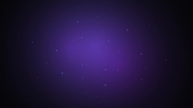 Abstract purple background with floating glowing particles in dark space