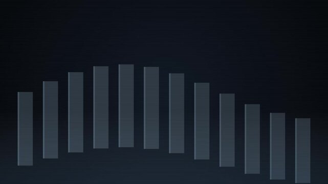 Animated bar chart showing financial data growth and fluctuation trends