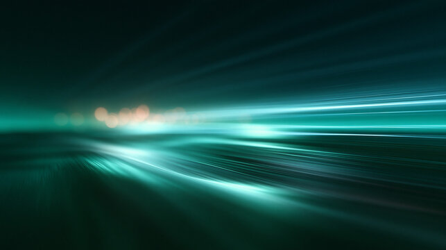 Abstract Light Trails in Motion Blur Technology Background