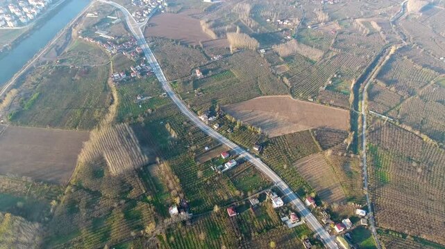 Carsamba Samsun Turkey river plain shows village houses, farms, waterways, flat fields.