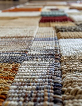 Close-up view of woven straw hat on textured surface.