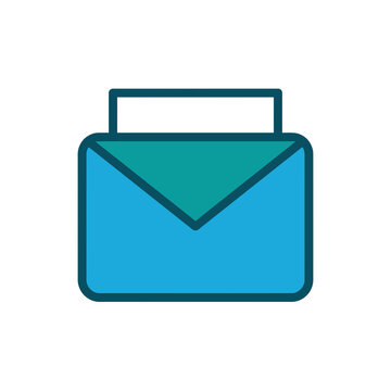 Flat email envelope icon