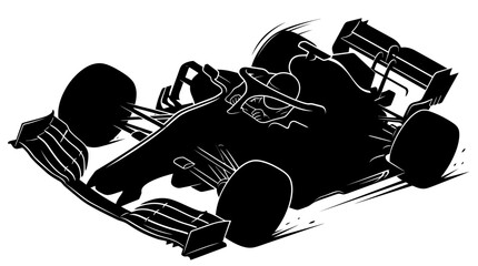 Fototapeta premium Formula 1 Race Car Vector Illustration