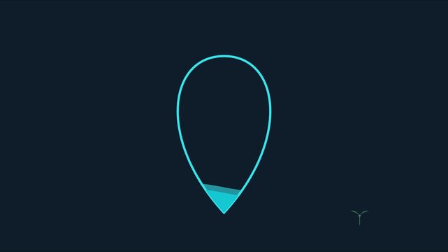Sustainable growth map pin animation: eco-friendly location marker concept 4k