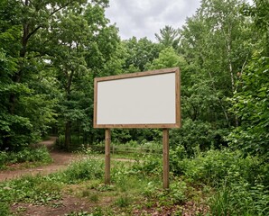 Fototapeta premium billboard mockup in the park