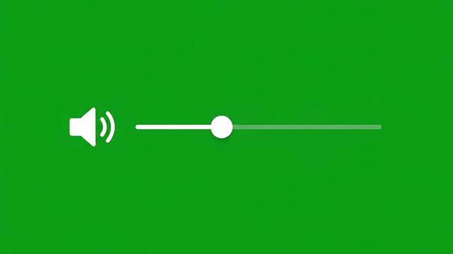 Volume Slider Control Animation from 20 to 90 Percent in 4K