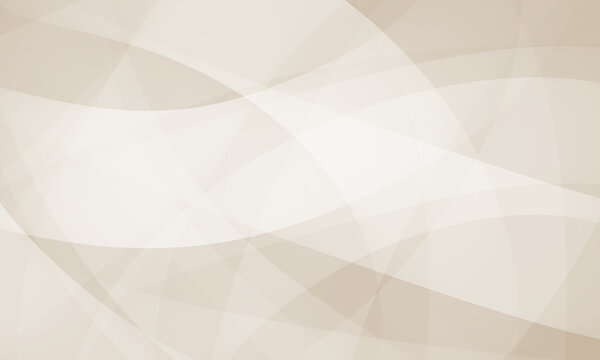 Elegant neutral beige abstract wave background with overlapping translucent curves