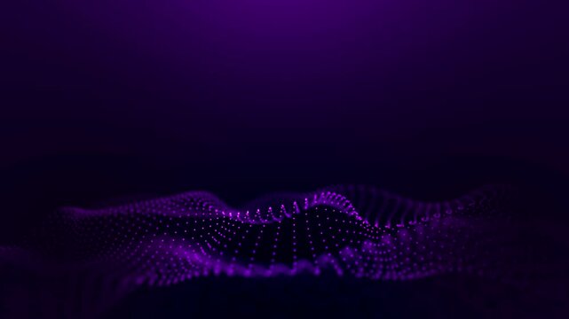 Abstract Purple Digital Wave Technology Background