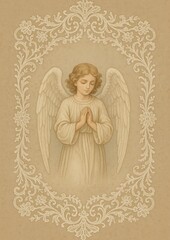 Obraz premium Elegant angelic design wallpaper.