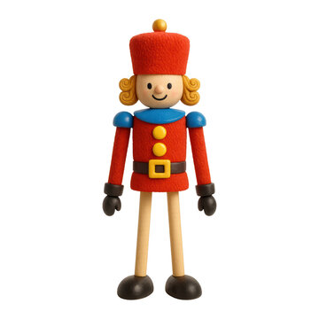PNG Whimsical wooden toy soldier